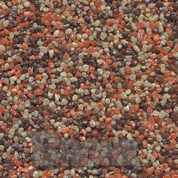 Mosaikputz Buntsteinputz 15 kg, Körnung 1,0-1,6 mm sand-braun-orange/rot TM35